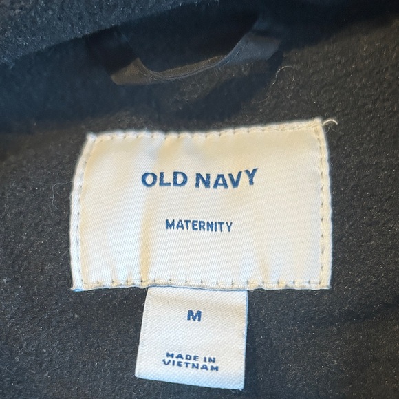 Maternity Black Hooded puffer  Coat with Faux Fur Trim - Picture 2 of 7